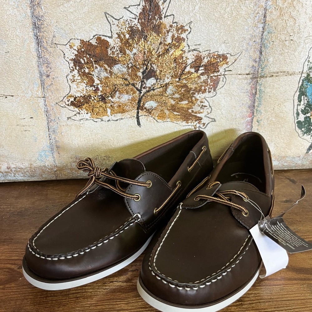 Thom McAn Dark Brown Boat Shoes